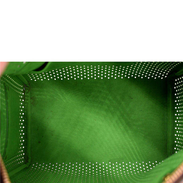 LOUIS VUITTON Speedy Monogram Perforated Satchel Bag Brown