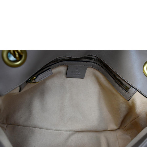 Gucci GG Marmont Flap Matelasse Leather Dust Pink - Inside