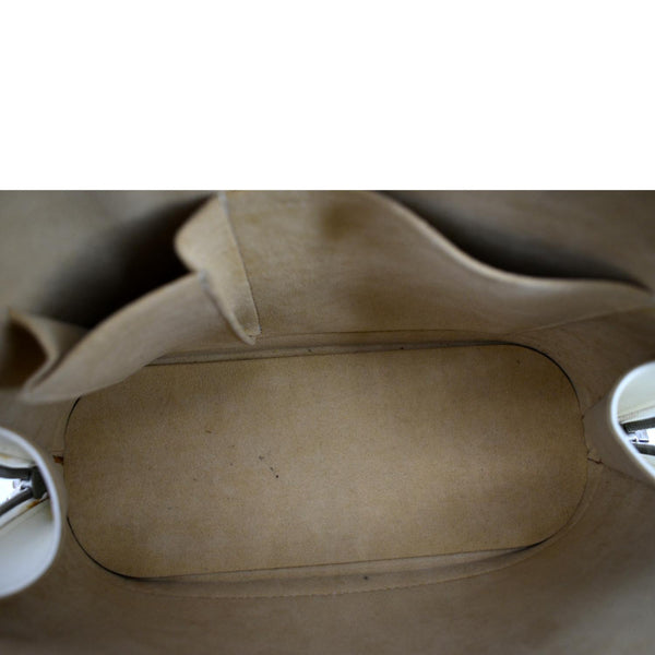 Louis Vuitton Alma Graffiti Leather Satchel Bag White - Inside