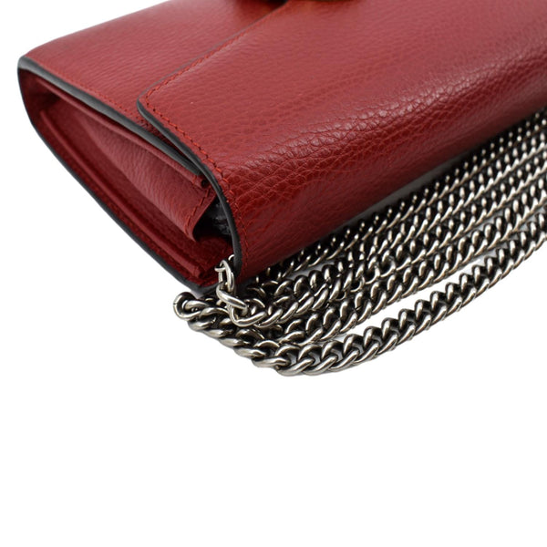 GUCCI Dionysus Mini Leather Chain Crossbody Bag Red 401231