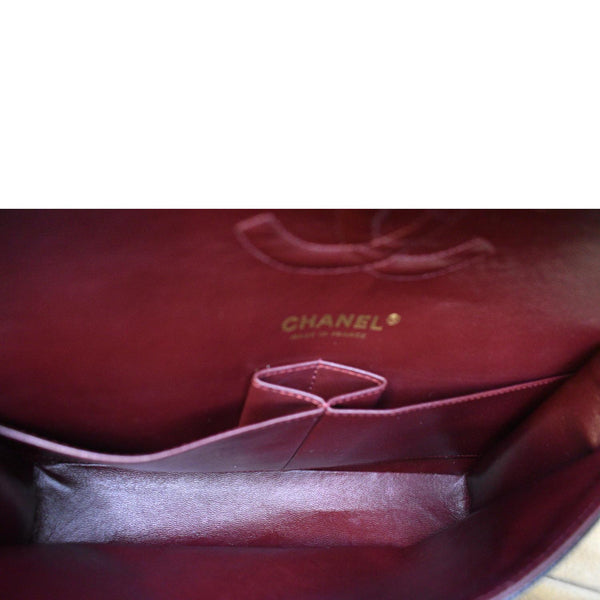 CHANEL Classic Double Flap Medium Caviar Leather Shoulder Bag Black