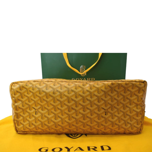 GOYARD Saint Louis PM Chevron Print Canvas Tote Bag Yellow