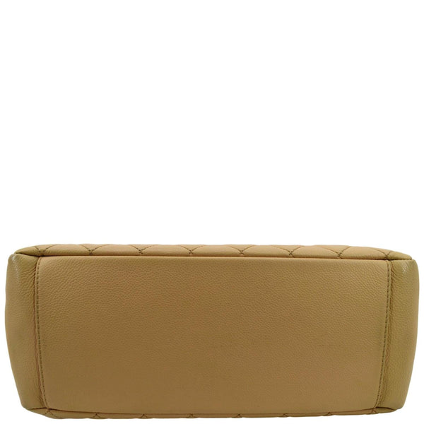 CHANEL Grand Shopping Caviar Leather GST Tote Bag Beige