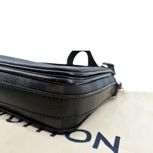 LOUIS VUITTON Studio Damier Graphite Messenger Bag Black