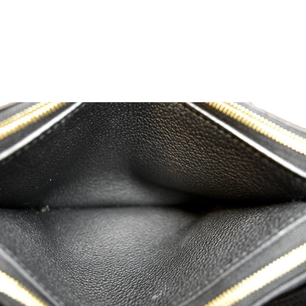 LOUIS VUITTON Double Zip Pochette Monogram Empreinte Crossbody Bag Bicolor