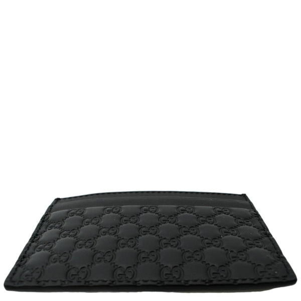GUCCI Microguccissima Monogram Leather Card Case Black 262837