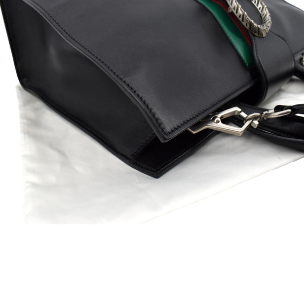 Gucci Dionysus Leather Tote Bag in Black Color - Top Left
