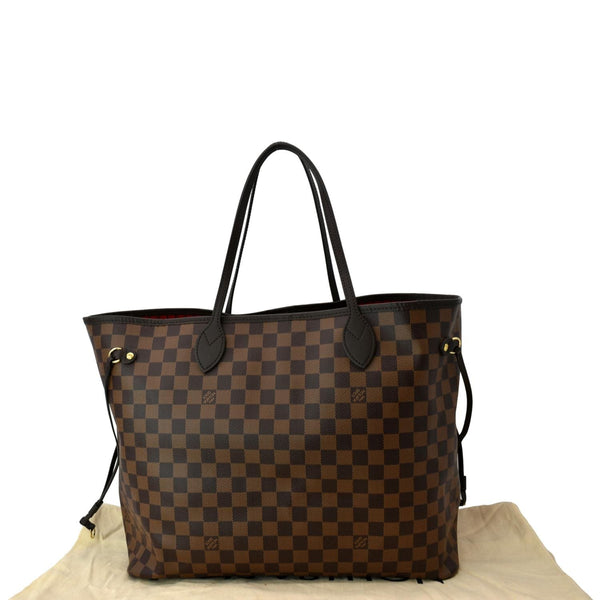 LOUIS VUITTON Neverfull GM Damier Ebene Tote Shoulder Bag Brown