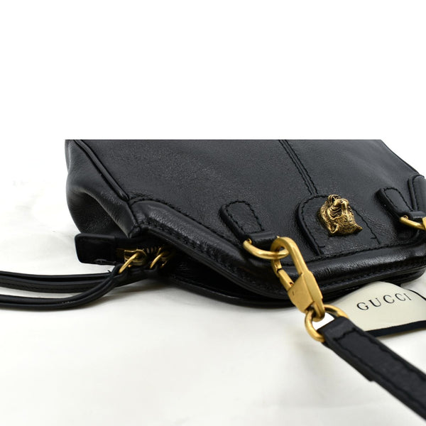GUCCI Re(Belle) Tiger head Leather Shoulder Bag Black 524620