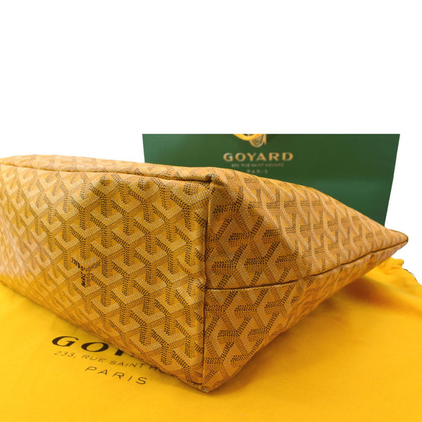 GOYARD Saint Louis PM Chevron Print Canvas Tote Bag Yellow
