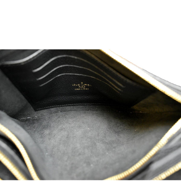 LOUIS VUITTON Double Zip Pochette Monogram Empreinte Crossbody Bag Bicolor