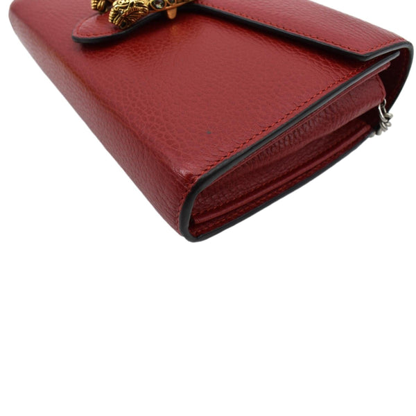 GUCCI Dionysus Mini Leather Chain Crossbody Bag Red 401231