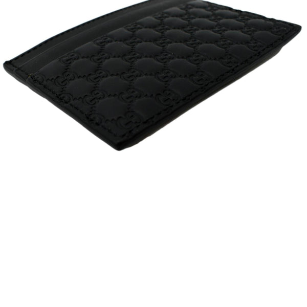 GUCCI Microguccissima Monogram Leather Card Case Black 262837