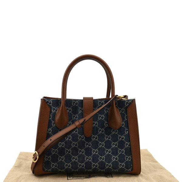 Gucci Jackie 1961 Medium Jacquard Denim Tote Bag - Back
