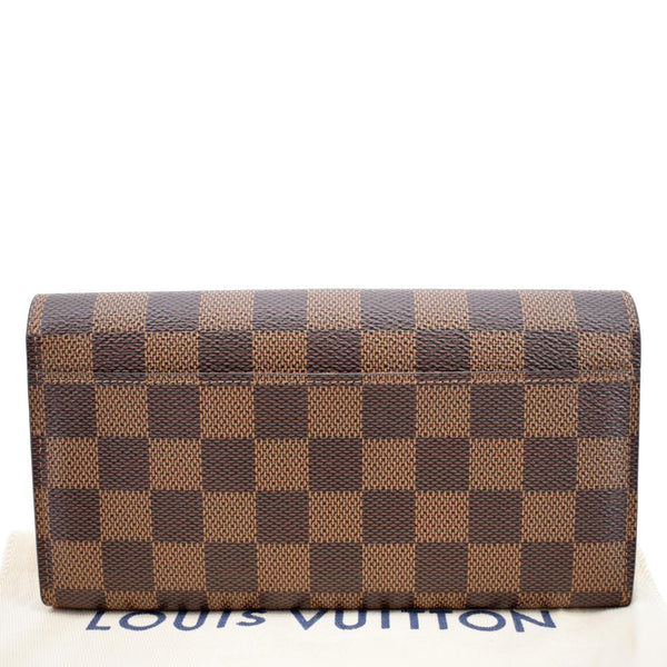 LOUIS VUITTON Damier Ebene Canvas Wallet Brown
