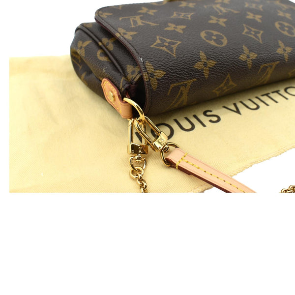 LOUIS VUITTON Favorite PM Monogram Canvas Crossbody Bag Brown