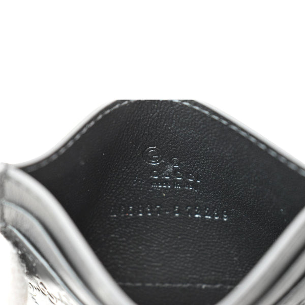 GUCCI Microguccissima Monogram Leather Card Case Black 262837