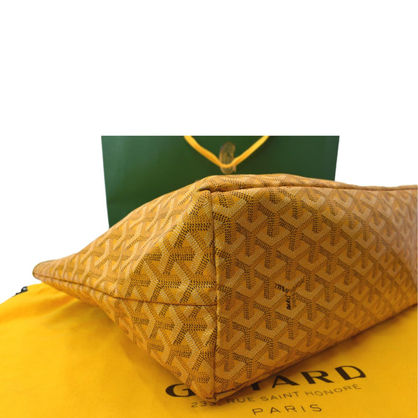 GOYARD Saint Louis PM Chevron Print Canvas Tote Bag Yellow