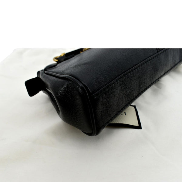 GUCCI Re(Belle) Tiger head Leather Shoulder Bag Black 524620