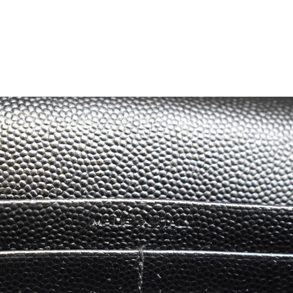 YVES SAINT LAURENT Chevron Grain De Poudre Envelope Chain Bag Black