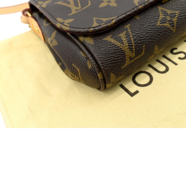 LOUIS VUITTON Favorite PM Monogram Canvas Crossbody Bag Brown