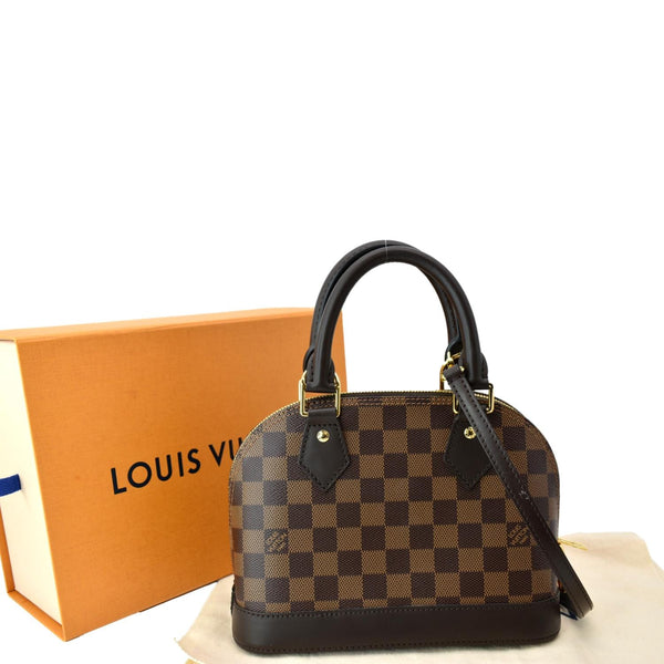 LOUIS VUITTON Alma BB Damier Ebene Satchel Crossbody Bag-DDH