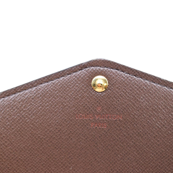 LOUIS VUITTON Damier Ebene Canvas Wallet Brown