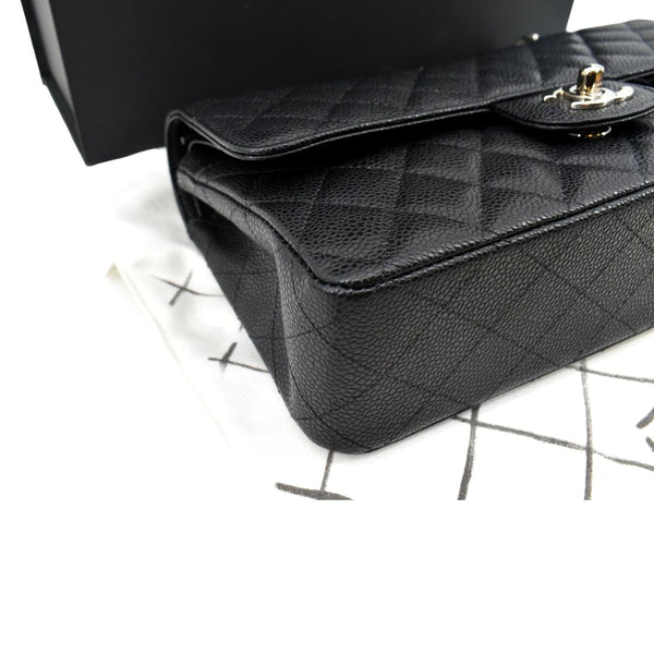 Chanel Classic Double Flap Medium Leather Shoulder Bag - Left Bottom