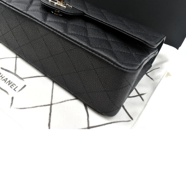 Chanel Classic Double Flap Medium Leather Shoulder Bag - Right Bottom