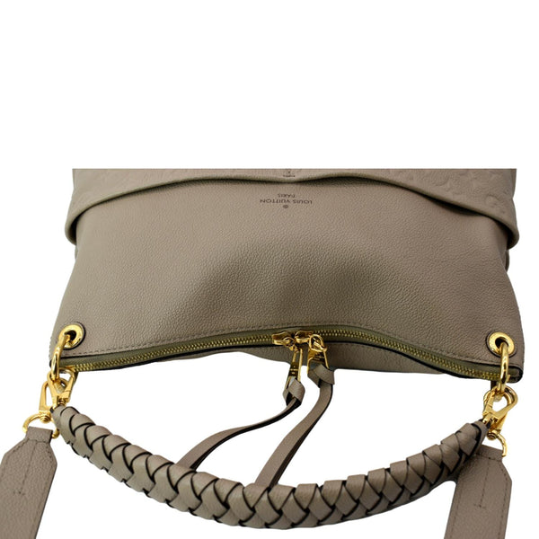 LOUIS VUITTON Maida Monogram Empreinte Leather Hobo Shoulder Bag Tourterelle