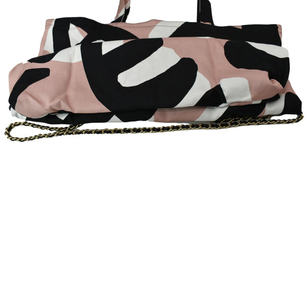 CHANEL Women 2Way Foldable Leather Satchel Crossbody Bag Black