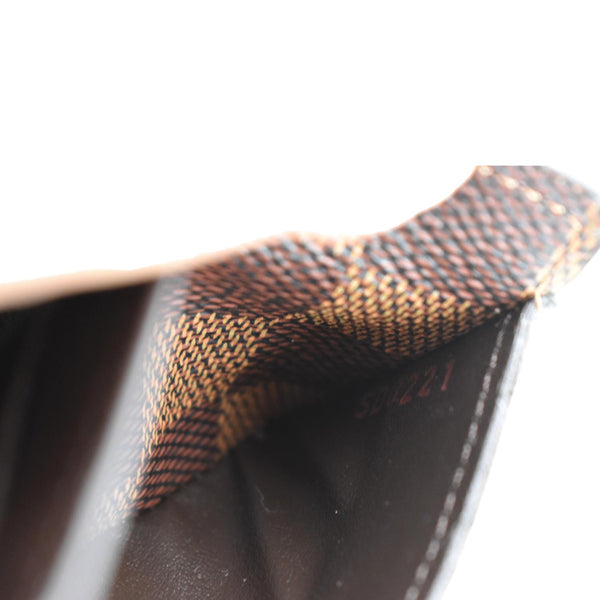 LOUIS VUITTON Damier Ebene Canvas Wallet Brown