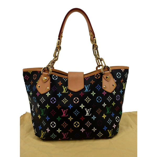 LOUIS VUITTON Annie GM Multicolor Monogram Canvas Shoulder Bag Black