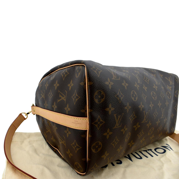 LOUIS VUITTON Speedy 35 Bandouliere Monogram Canvas Shoulder Bag Brown