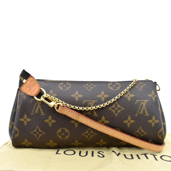 LOUIS VUITTON Pochette Eva Monogram Canvas Crossbody Bag Brown