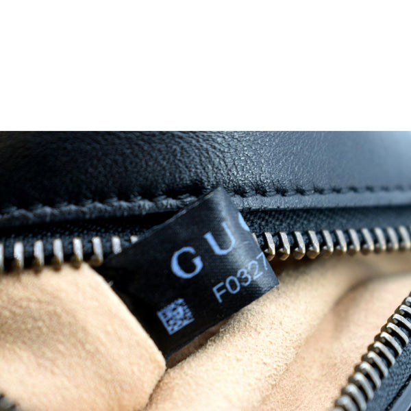 GUCCI GG Marmont Matelasse Mini Leather Crossbody Bag Black 448065