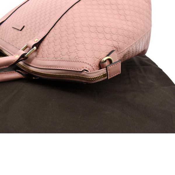 GUCCI Dome Large Microguccissima Leather Satchel Bag Soft Pink 449658