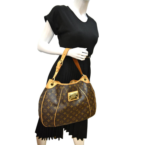 LOUIS VUITTON Galliera PM Monogram Canvas Shoulder Bag Brown