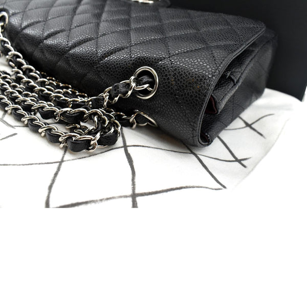 Chanel Classic Double Flap Medium Leather Shoulder Bag - Left Top