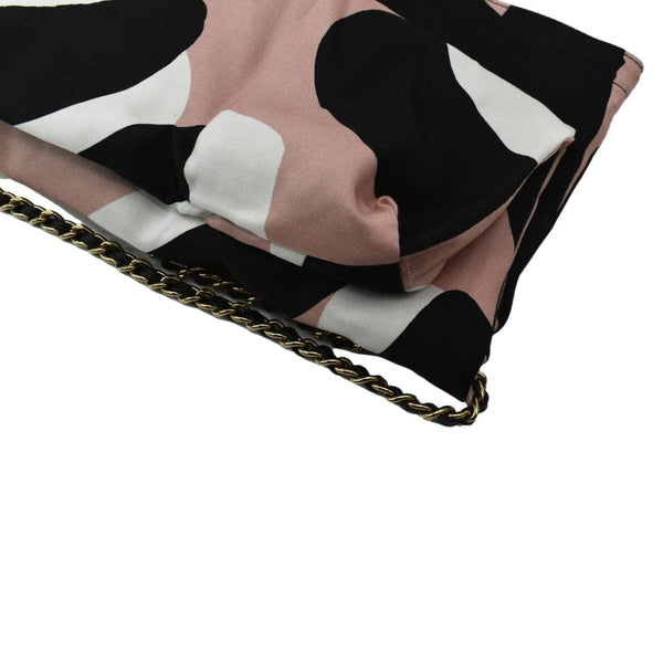 CHANEL Women 2Way Foldable Leather Satchel Crossbody Bag Black