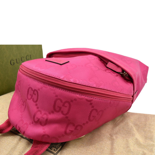 Gucci Children's GG Coated Canvas Backpack Pink Color - Left Side