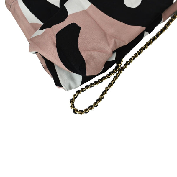 CHANEL Women 2Way Foldable Leather Satchel Crossbody Bag Black