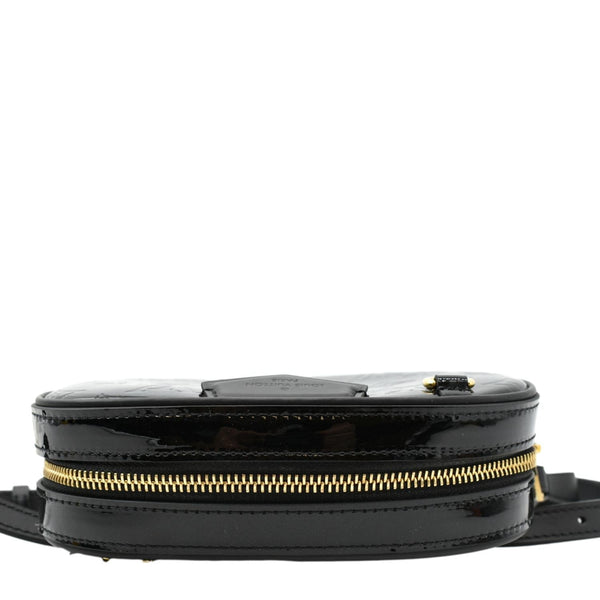 LOUIS VUITTON Monogram Vernis Leather Belt Bag Black