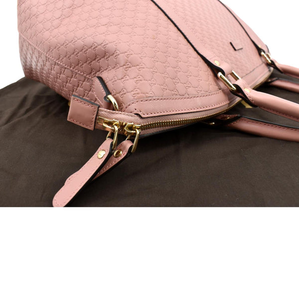 GUCCI Dome Large Microguccissima Leather Satchel Bag Soft Pink 449658