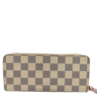 Louis Vuitton Clemence Damier Azur Wallet in White - Front