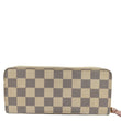 Louis Vuitton Clemence Damier Azur Wallet in White - Front
