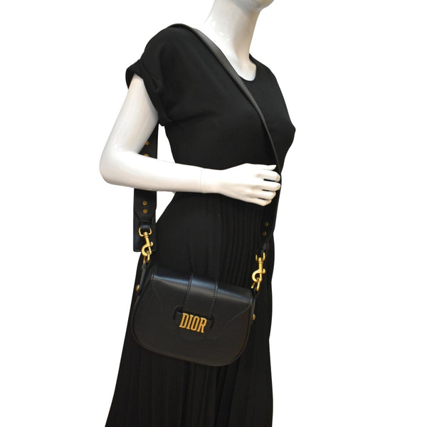 Christian Dior D Fence Calfskin Leather Saddle Bag - Full View