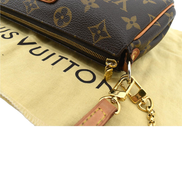 LOUIS VUITTON Pochette Eva Monogram Canvas Crossbody Bag Brown