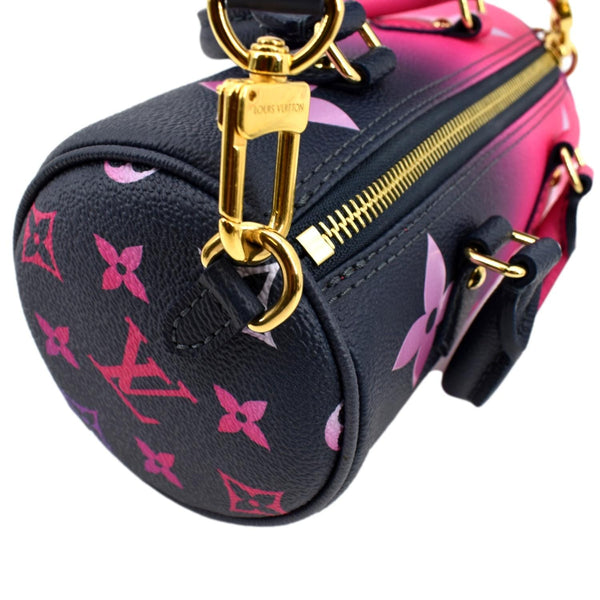 LOUIS VUITTON Papillon BB Monogram Canvas Shoulder Handbag Midnight Fuchsia