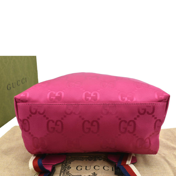 Gucci Children's GG Coated Canvas Backpack Pink Color - Bottom